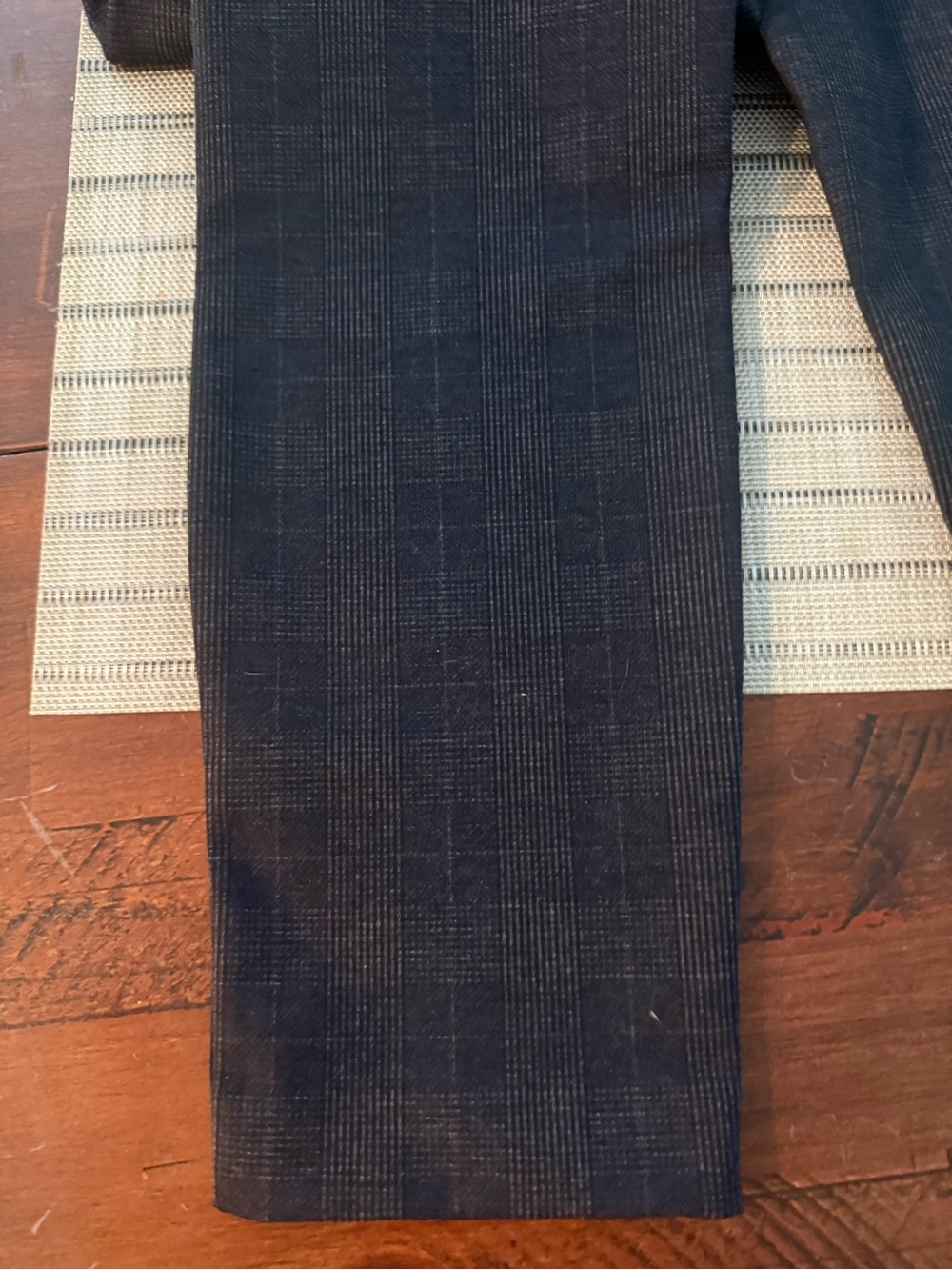 Dalia Black Plaid Slim Dress Pants